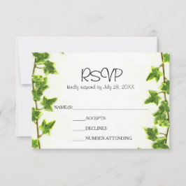 Grön Murgröna - RSVP-kort OSA Kort