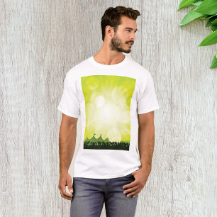 Grön Musik Festival Siluettkonsertpublik T Shirt