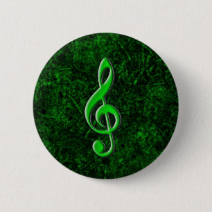 Grön musik noterar symbol knäppas knapp