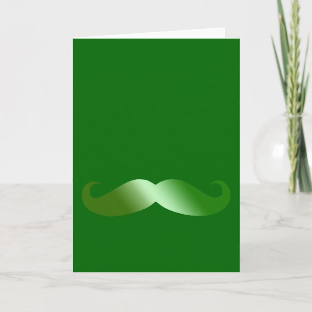 Grön Mustasch Irländsk Mustasch Kort (Framsida)
