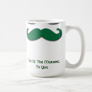 Grön mustasch kaffemugg