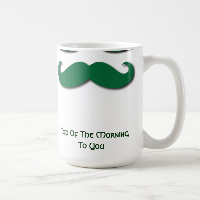 Grön mustasch kaffemugg (Höger)