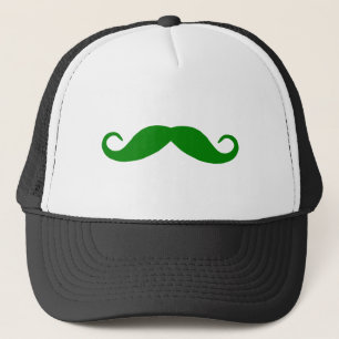 Grön Mustasch Truckerkeps