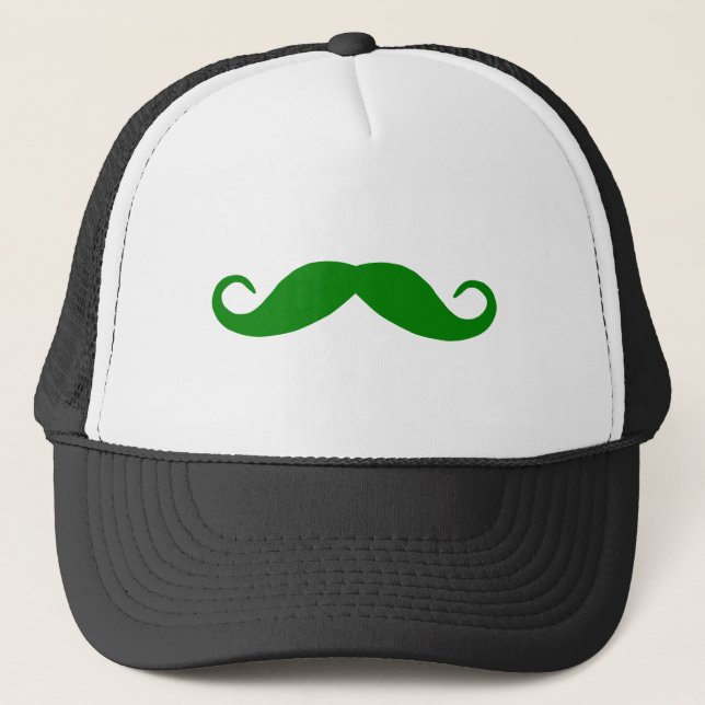 Grön Mustasch Truckerkeps (Framsida)