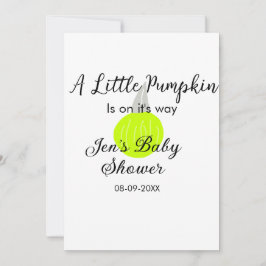 Grön neonpumpa lilla pumpan är på väg inbjudningar