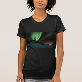 Grön nordlig ljusnorrskennorge tee shirt