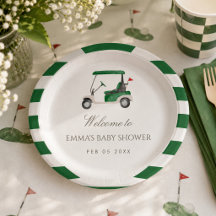 Grön Ny i Klubben Preppy Klassisk Baby Shower