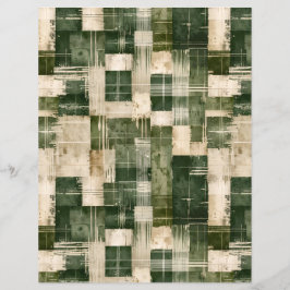 Grön och beige grunge rutig mönster