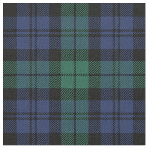 Grön och blå Black Watch Tartan Rutig Semester Tyg