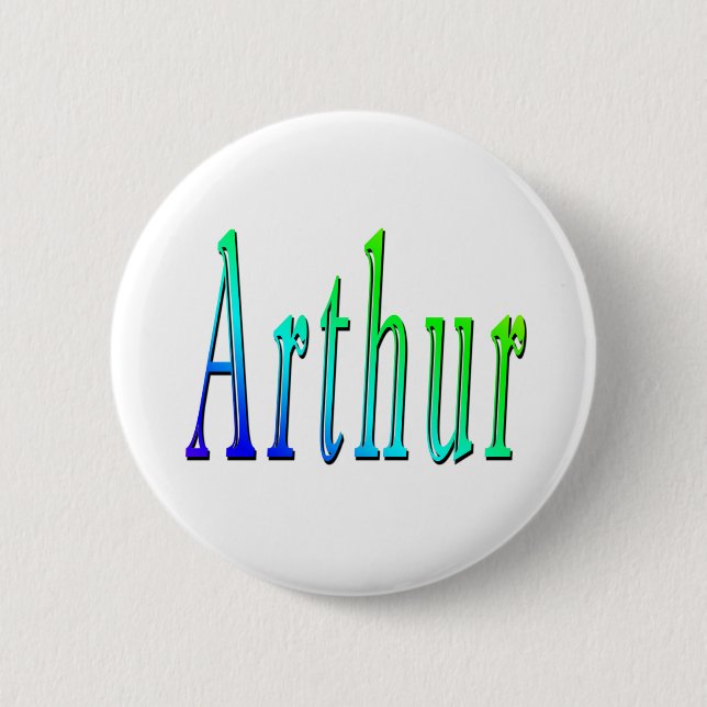 Grön Och Blå Designad Arthur Namn, Knapp (Framsida)