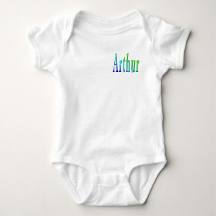 Grön Och Blå Designad Arthur Namn, T Shirt