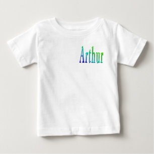 Grön Och Blå Designad Arthur Namn, T Shirt