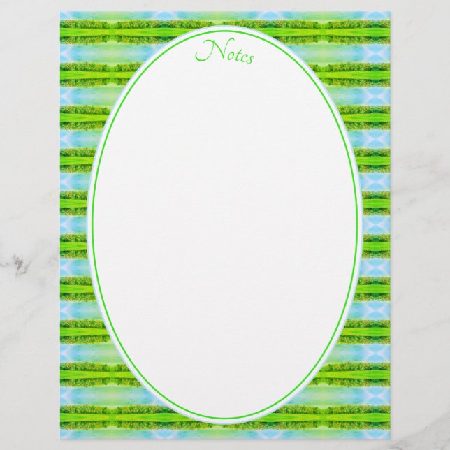 Grön och blå kalk brevhuvud (Framsida)