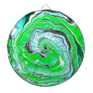 Grön och blå Marble Swirls Darttavla