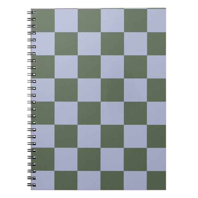 Grön och blå rutig anteckningsbok (Framsidan)