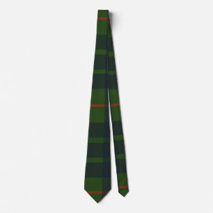 Grön och blå tartan rutig slips