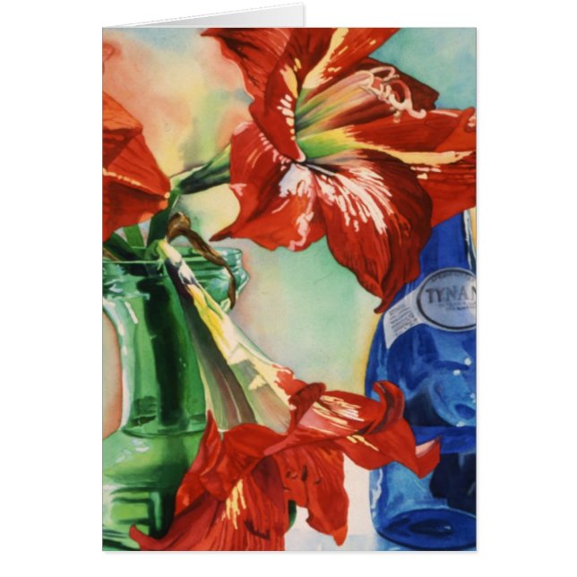 "Grön och blåttexponeringsglas" kort (Framsidan)