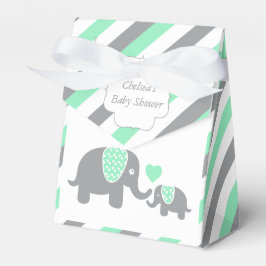 Grön och grå randig elefant presentaskar