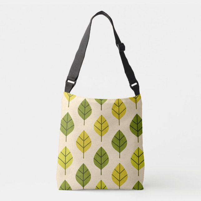 Grön och gul crossbody väska (Framsida)