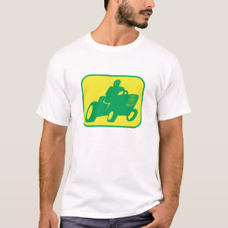 Grön och gul gräsklippareRacer T-shirt