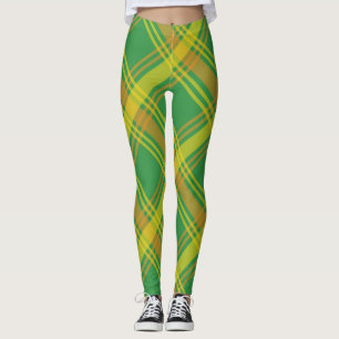 Grön och gul karl leggings