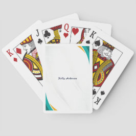 Grön och gul modern mönster med anpassad signatur casinokort