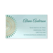 Grön och guld- Mandala för mångsidig Mint