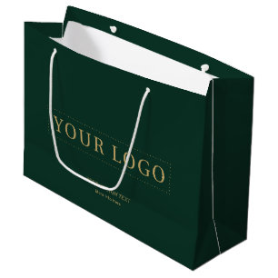 Grön och guld Minimal företagslogotyp shopping