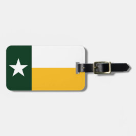 Grön och guld- Texas flagga Bagagebricka