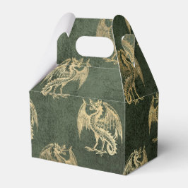 Grön och guld Vintage Drakon Presentaskar