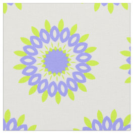 Grön och lila geometrisk blomma tyg