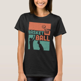 Grön och Orange Basket Snygg Design T Shirt