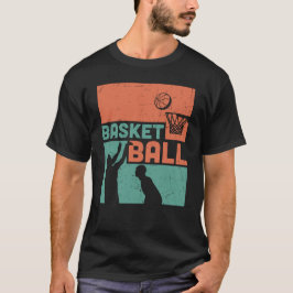 Grön och orange basketboll vacker design t shirt