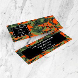 Grön och orange kamouflage, kamouflage, militär, a mini visitkort