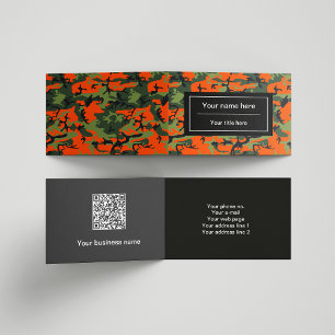 Grön och orange kamouflage, kamouflage, militär, a visitkort