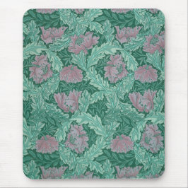 Grön och röd kransmönster (av William Morris) Musmatta