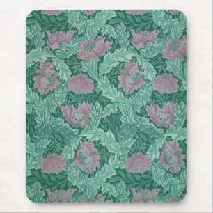 Grön och röd kransmönster (av William Morris) Musmatta