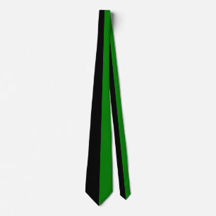 Grön och svart delad färg slips