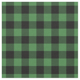 Grön och svart Gingham-ruta Tyg