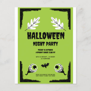 Grön och svart Halloweenfest, Halloweenfest Flygblad