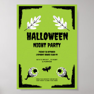 Grön och svart Halloweenfest, Halloweenfest Poster