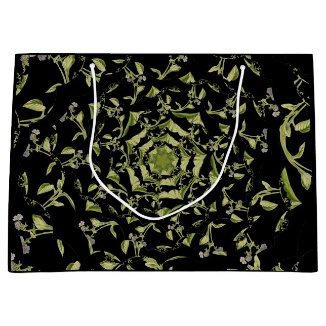 Grön och svart natur hypnotisk fraktal (Framsidan)