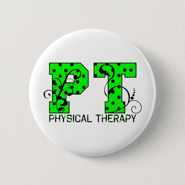 grön och svart polka dots för halv liter knapp (Framsida)