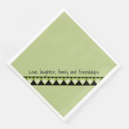 Grön Och Svart Söt Designer Pappersservett