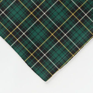 Grön och svart Tartan för MacAlpine klan Fleecefilt