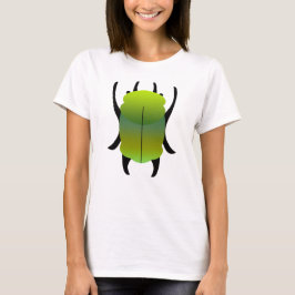 Grön och teal tonande skalbagge t shirt