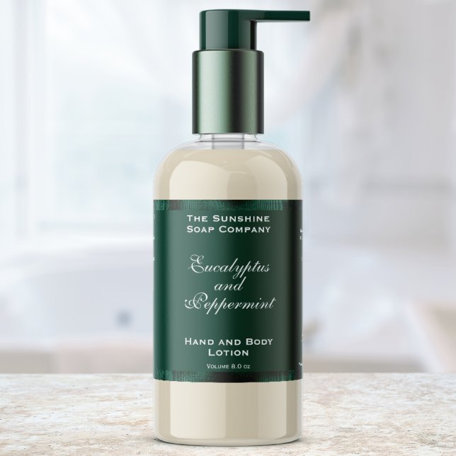 Grön och Vävd Grön Folie Kosmetikflaska Etikett (Skapare uppladdad)