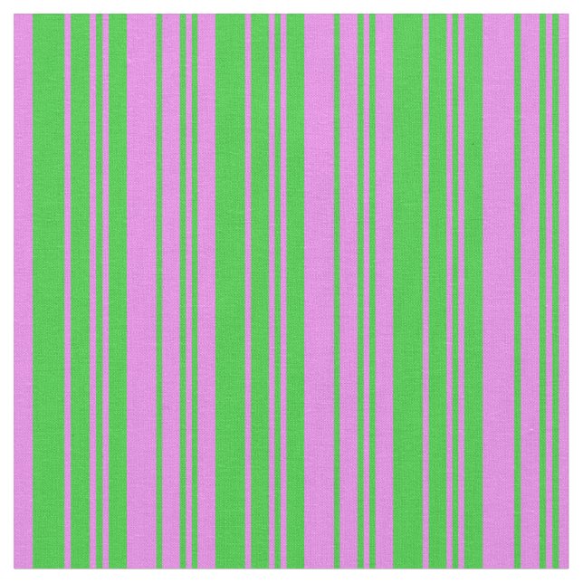 Grön och violett Färgad stripe/länkad Mönster Tyg (Närbild)