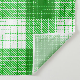 Grön och vit djärv rutig pläd-design tyg