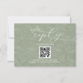 Grön och vit modern enkel QR-högtidsdag OSA Kort